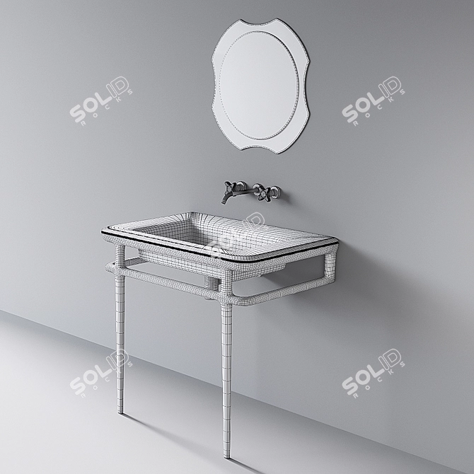 Sleek Antoniolupi Accordo Console 3D model image 3