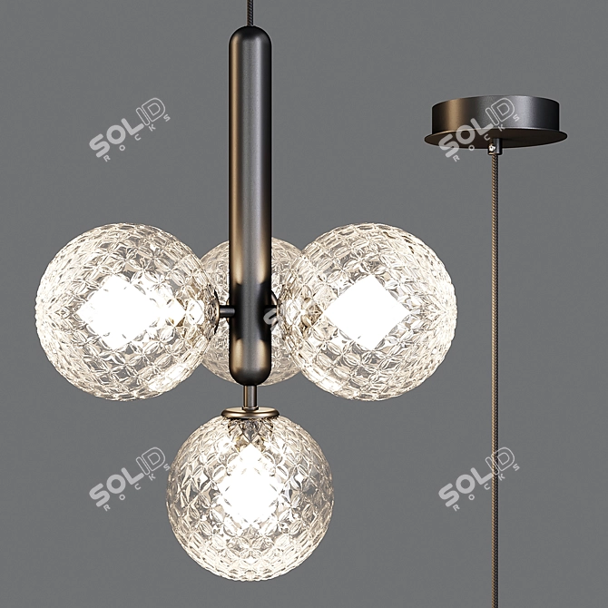 Elegant Optic Clear Pendant: Nuura Miira 3D model image 1