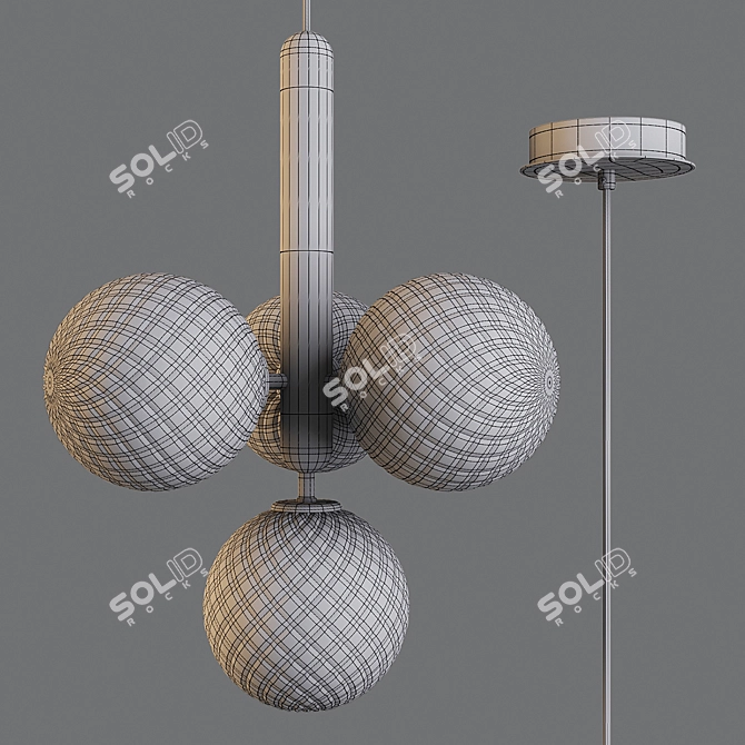 Elegant Optic Clear Pendant: Nuura Miira 3D model image 2