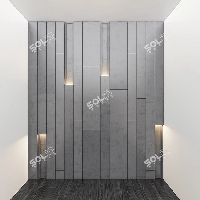 Elegant Wall Panel Solution 3D model image 1