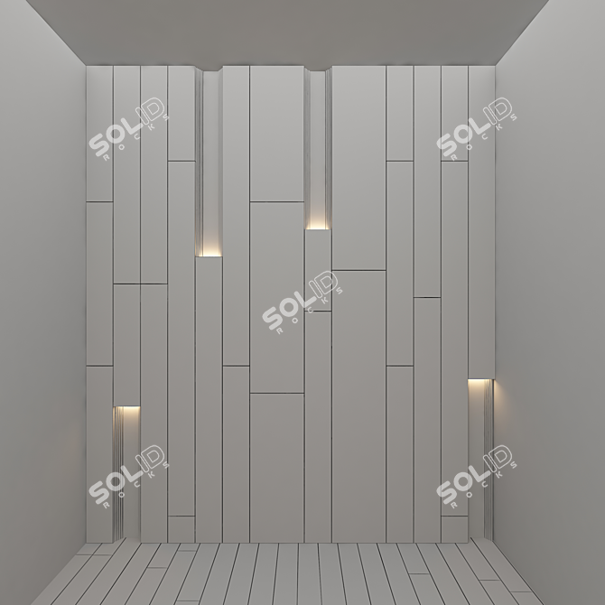 Elegant Wall Panel Solution 3D model image 3