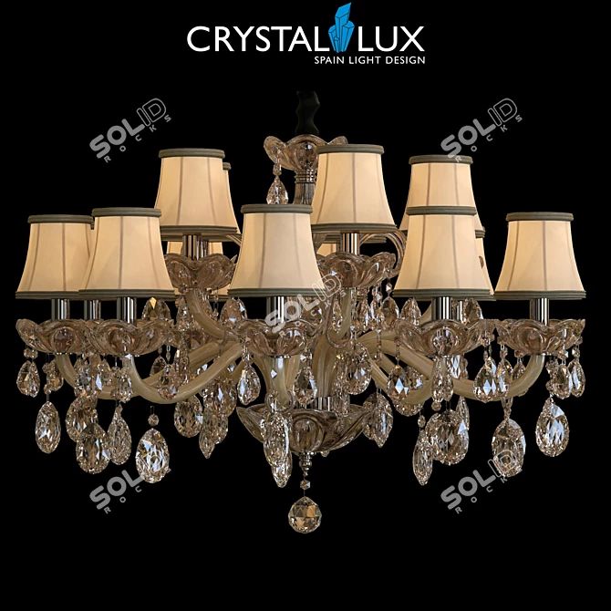 Siena SP10+5 Crystal Chandelier 3D model image 1