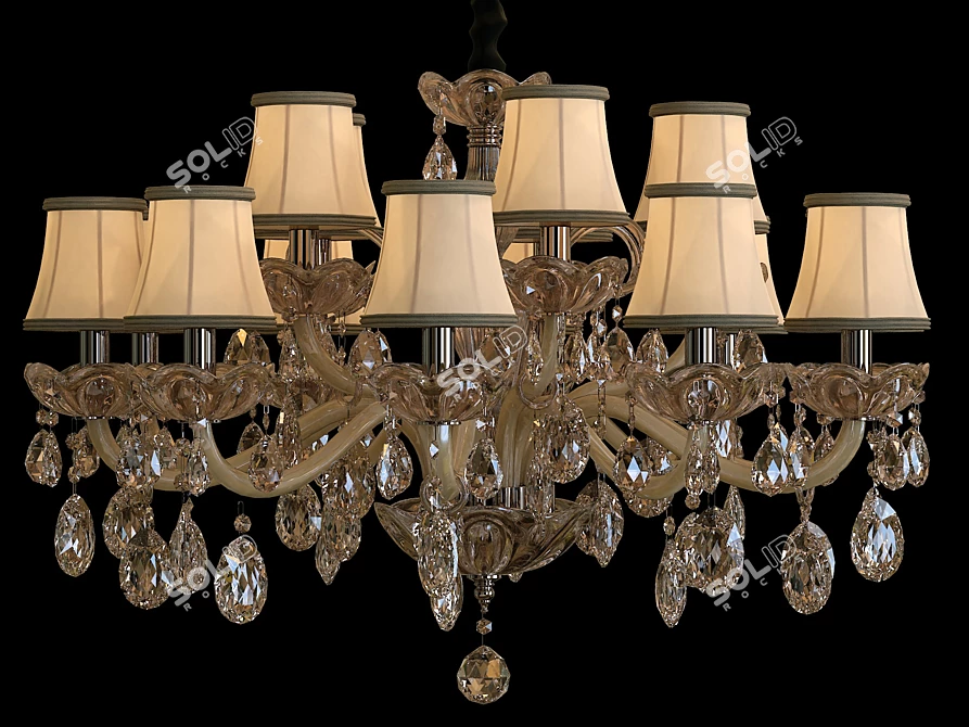 Siena SP10+5 Crystal Chandelier 3D model image 2