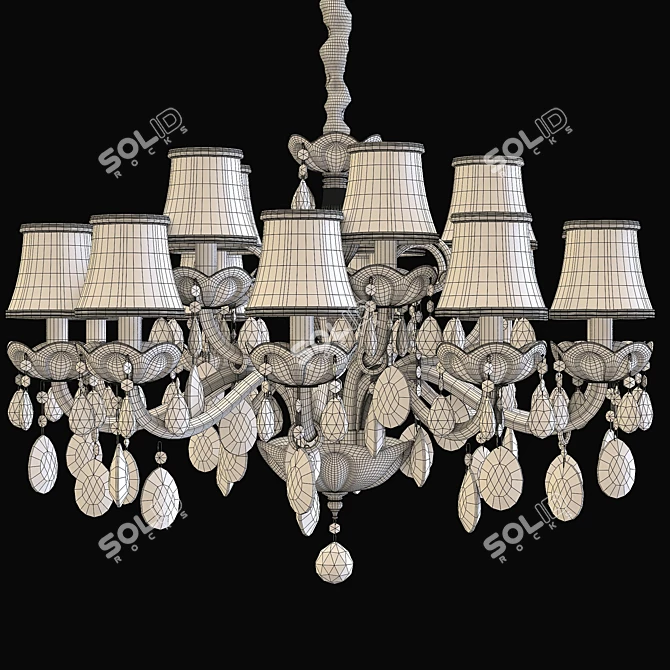 Siena SP10+5 Crystal Chandelier 3D model image 3