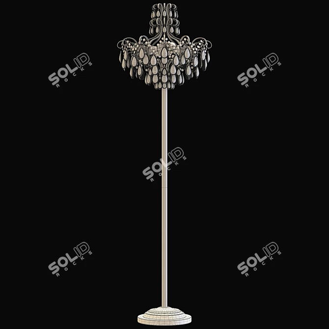 Sevilia PT4 Gold: Elegant Spanish Crystal Chandelier 3D model image 3