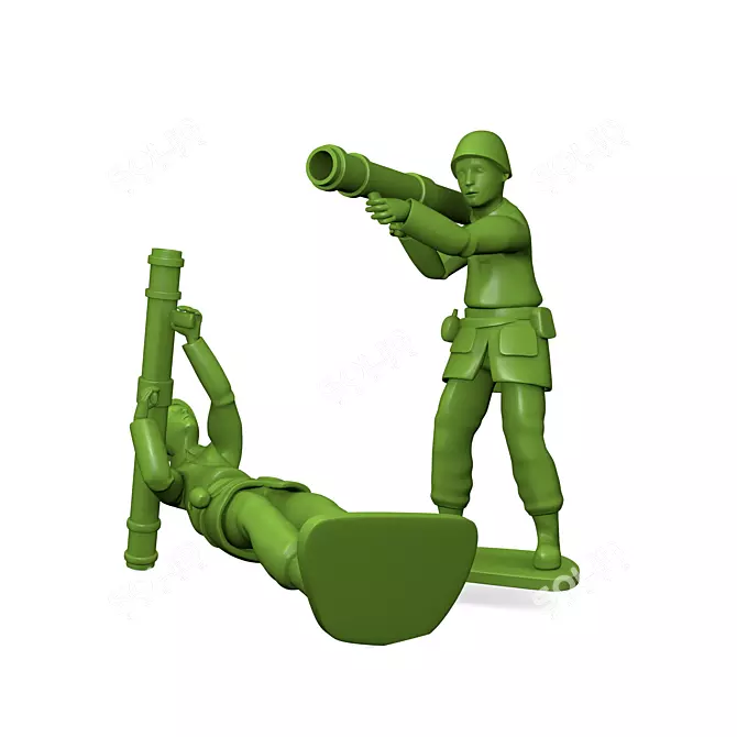 Tiny Soldier Figurine, 7cm 3D model image 1