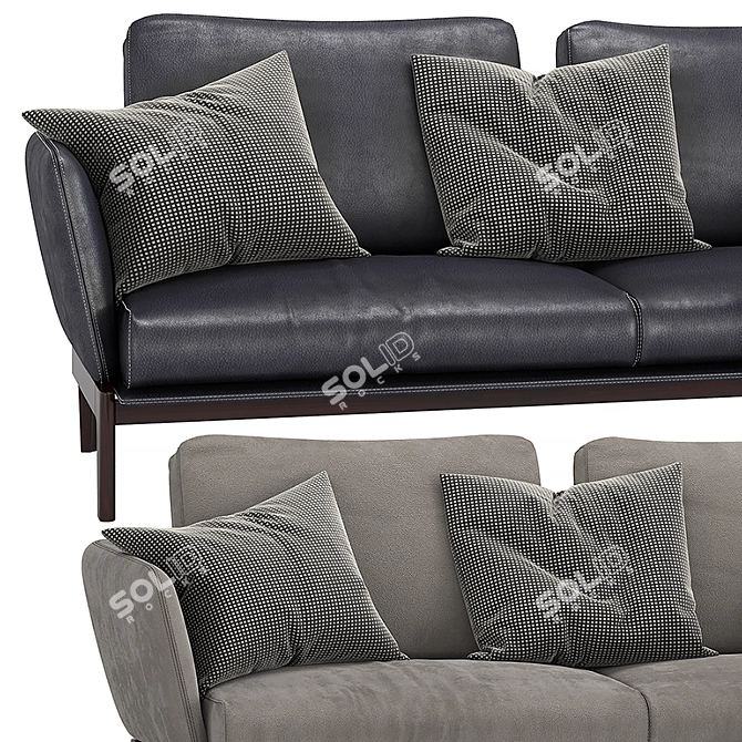 Elegant Chesterfield-style Chelsea Sofa 3D model image 2