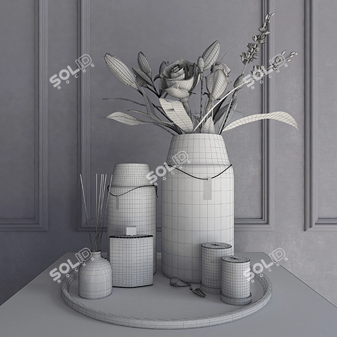 Elegant Decor Set: V-ray Max 2015, FBX, OBJ 3D model image 3