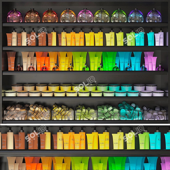 Multi-Color Beauty Set: Salon Essentials 3D model image 1