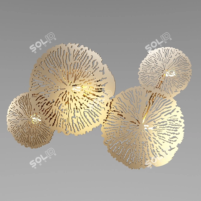 Luxury Space Copper Pendant Light 3D model image 1