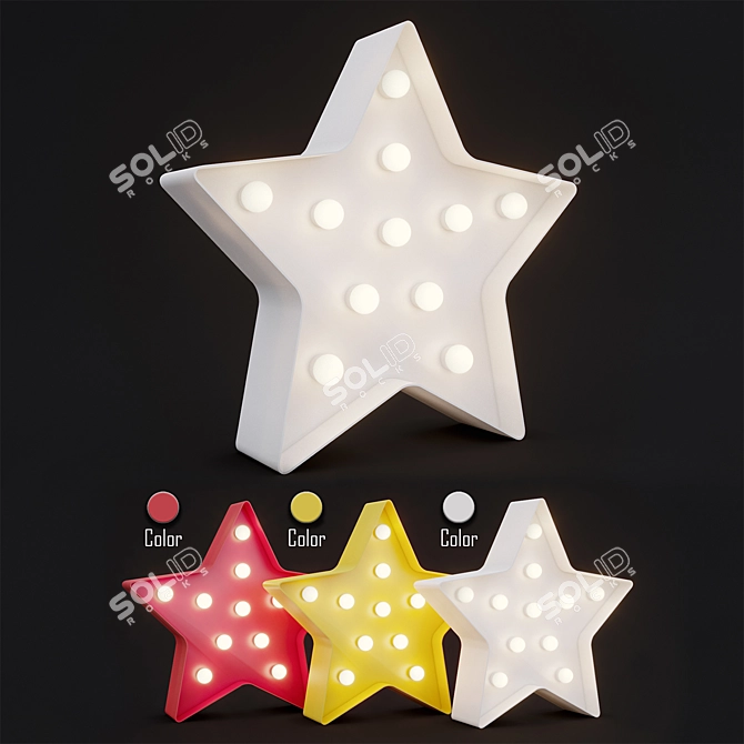 Glowing Starry Sky Nightlight 3D model image 1