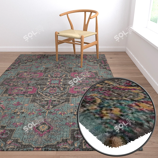 Title: Luxury Carpet Set 23 3D model image 2