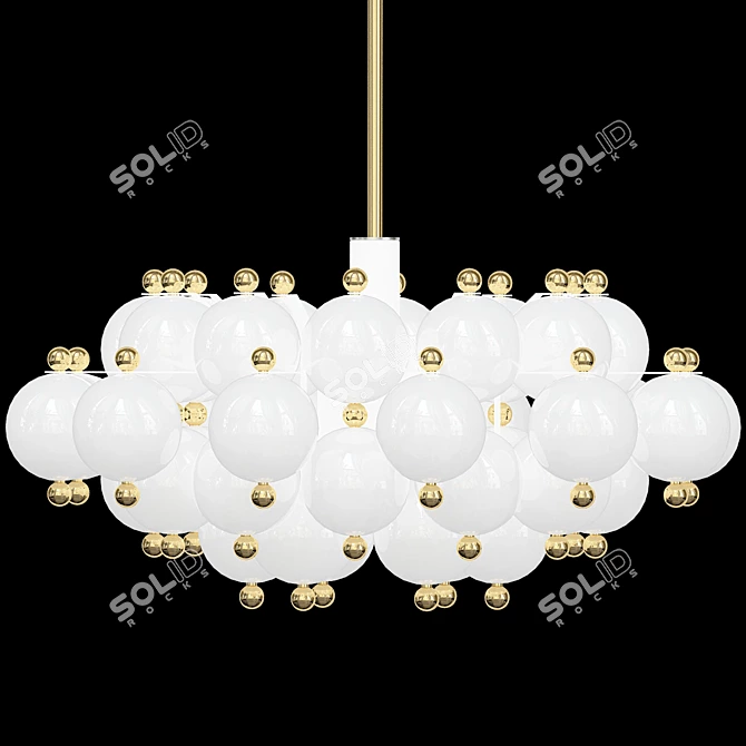 Elegant Seguso Chandeliers Pair 3D model image 1