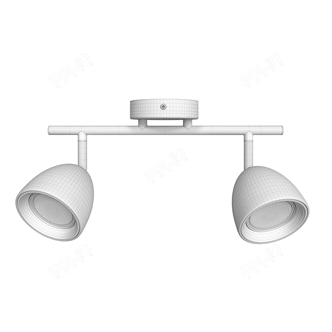 Modern White Metal Spot Allegra 3D model image 3