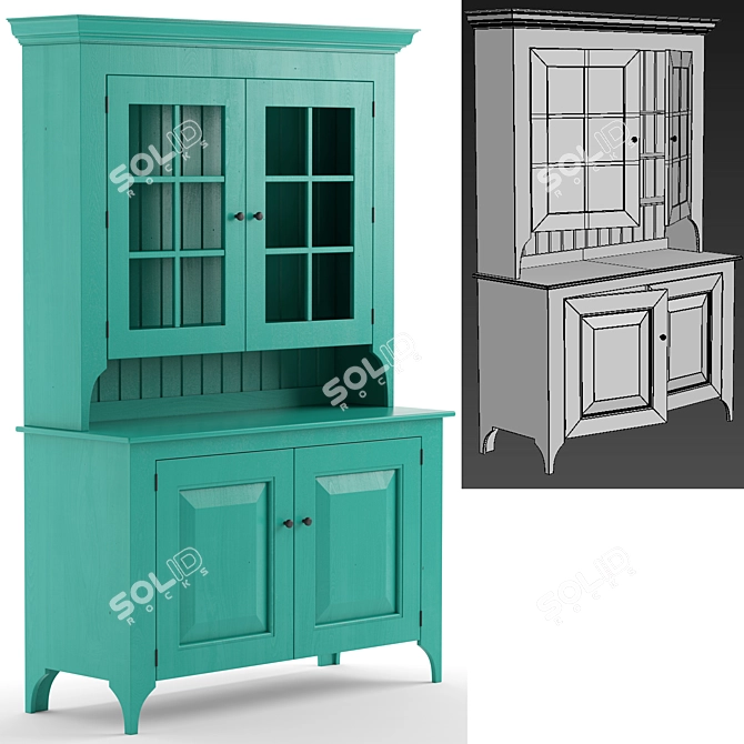 Elegant Lebanon Buffet Cabinet 3D model image 3