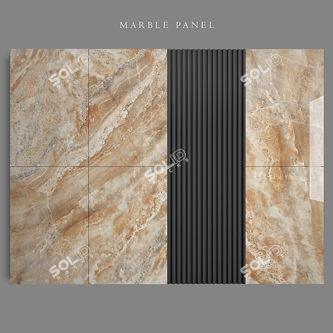 Modern 3D Wall Panel 3D model image 1