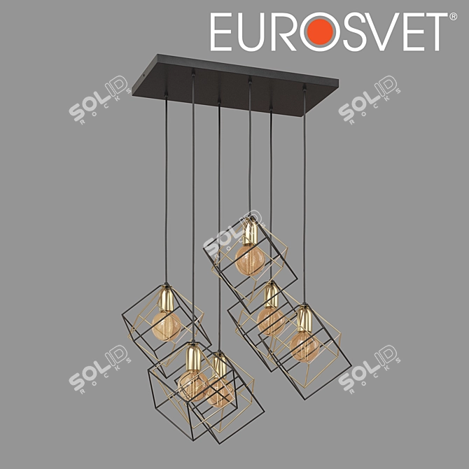 Modern Industrial Hanging Lamp - Alambre 2779 3D model image 1