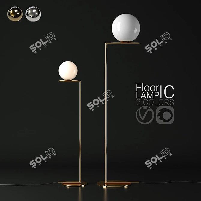 Title: Versatile Modern Floor Lamp 3D model image 1