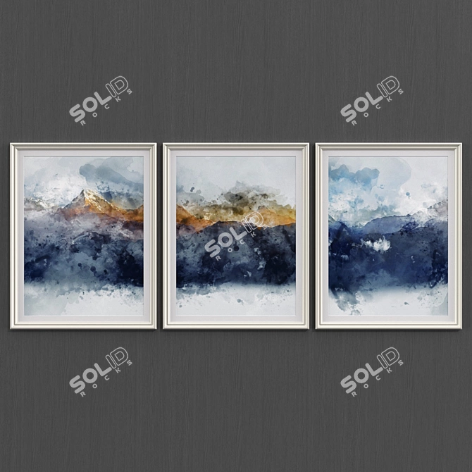 Abstract Mountain Artwork 3D model image 1