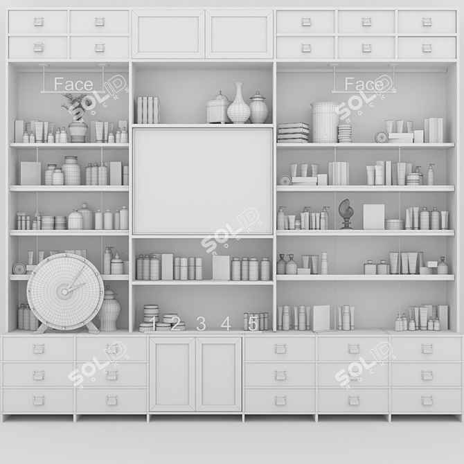 Beauty Cabinet: Salon Chic 3D model image 2