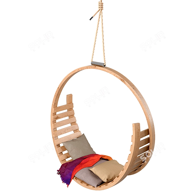 Elevate Your Outdoor Space: Tom Raffield Garden Swings 3D model image 1