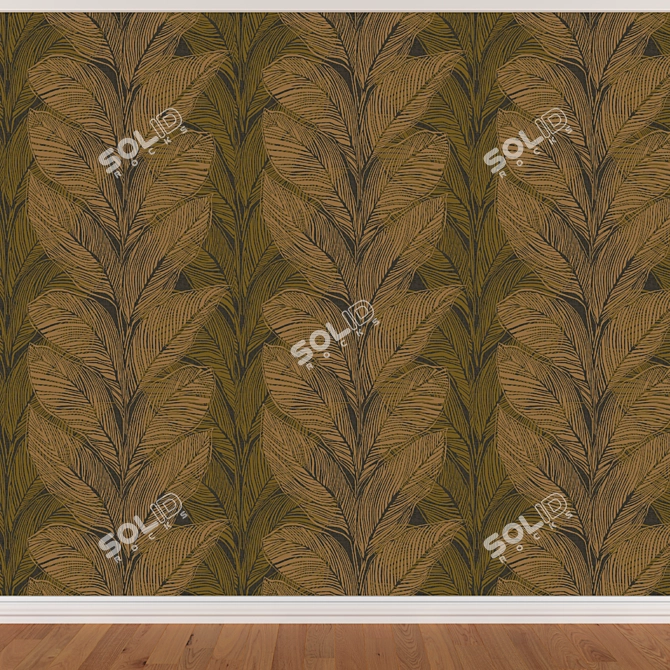 Seamless Wallpaper Set - 3 Colors 3D model image 3