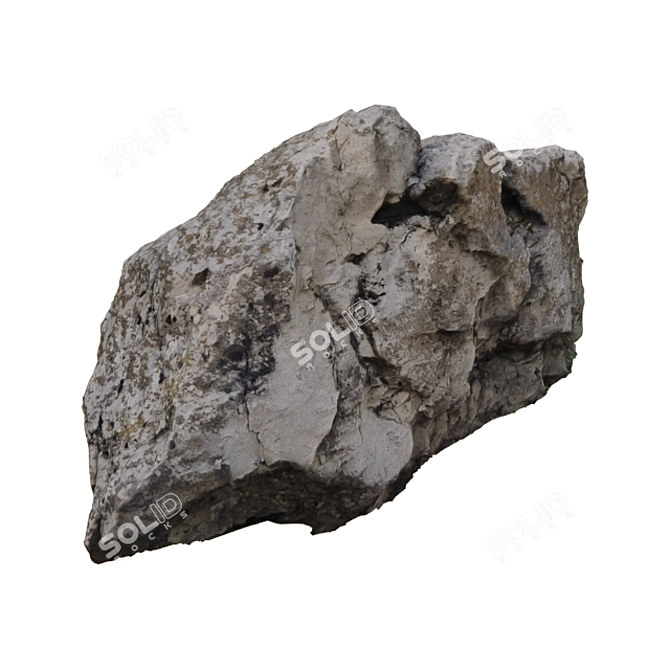 3D Scan Rock: High-Resolution Textured Model 3D model image 2