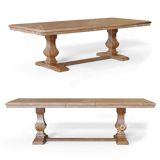 OLLESBURG Dining Table: Elegant and Spacious 3D model image 1