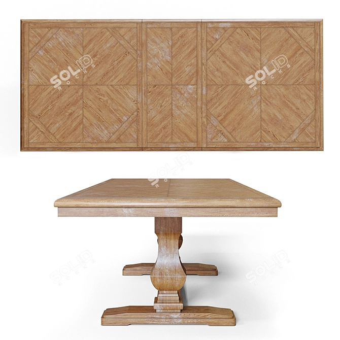 OLLESBURG Dining Table: Elegant and Spacious 3D model image 2