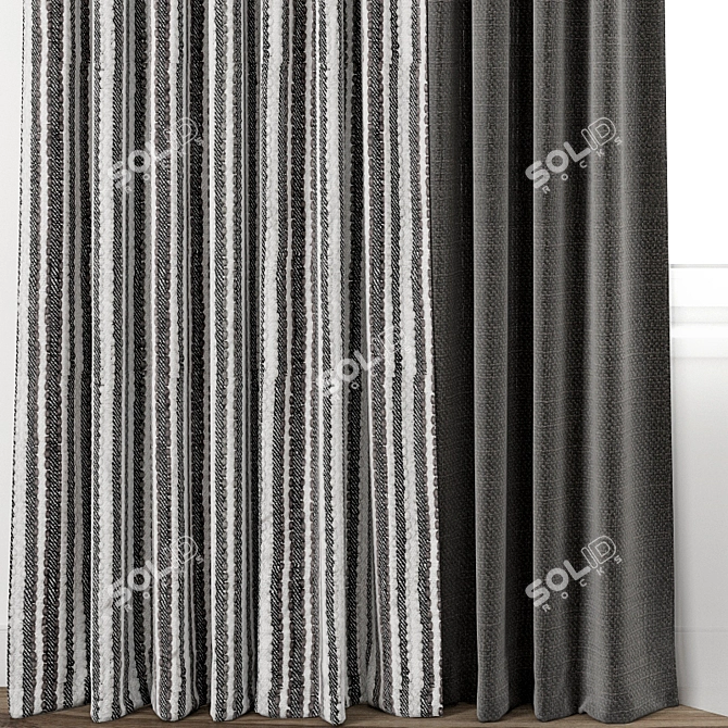 Elegant Curtain Model - High Quality 3D model image 2