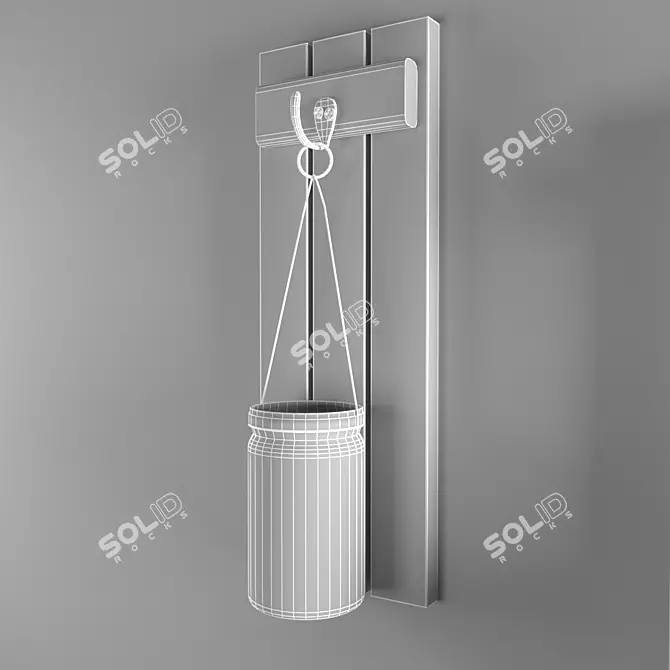 Elegant Wall Candle Holder 3D model image 3