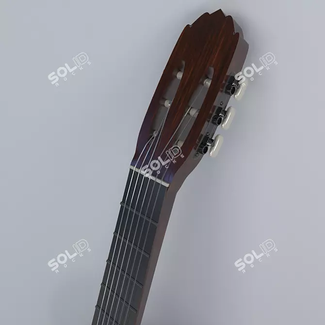 3D Max Acoustic Guitar Model 3D model image 2