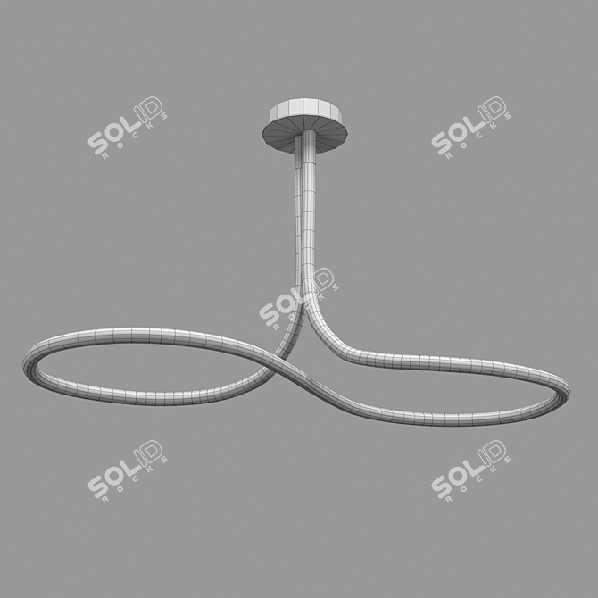 Mantra LINE Chandelier 6602 OM - White Acrylic/Steel, 1170x460x640mm 3D model image 2