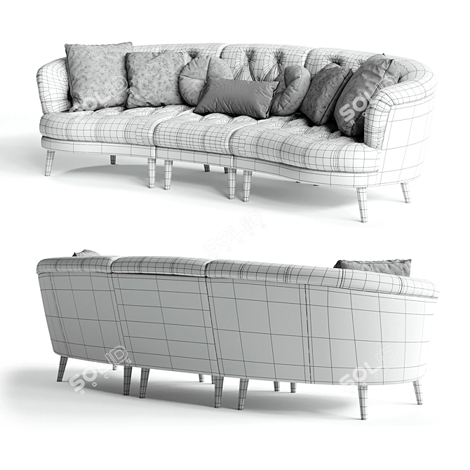 Luxurious Alexander & James JEAN XL Sofa 3D model image 3