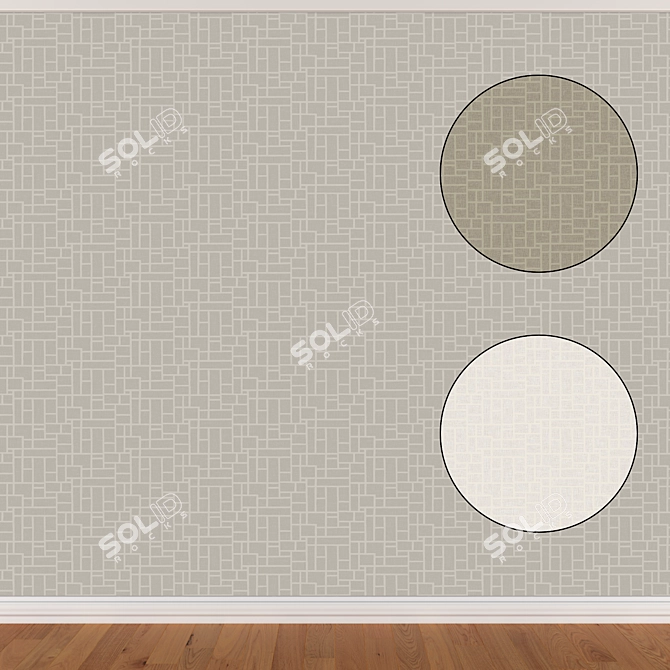 Seamless Wallpaper Set - 3 Colors 3D model image 1