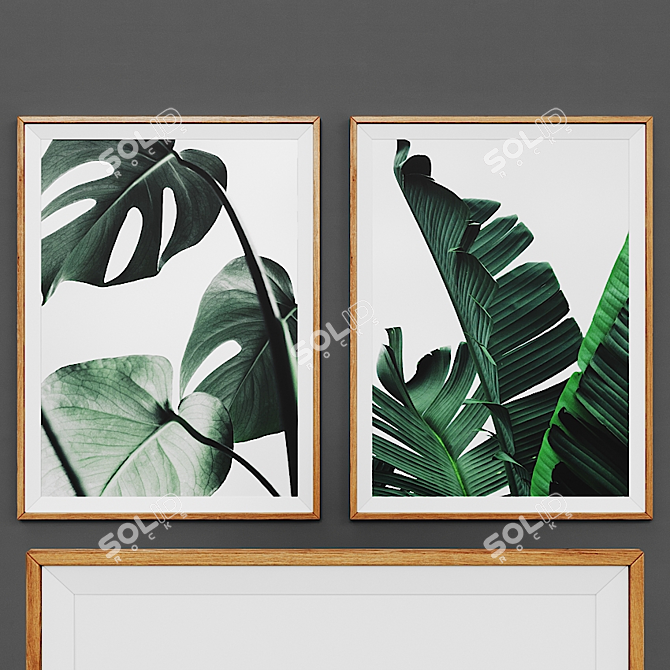 Wooden Framed Picture Set 3D model image 1