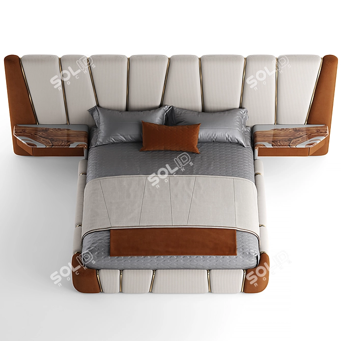 Elegant Dream Bed 3D model image 2