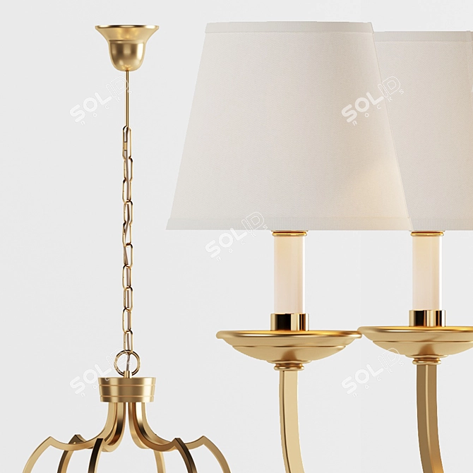 Elegant Selena Chandelier DL1353 3D model image 2