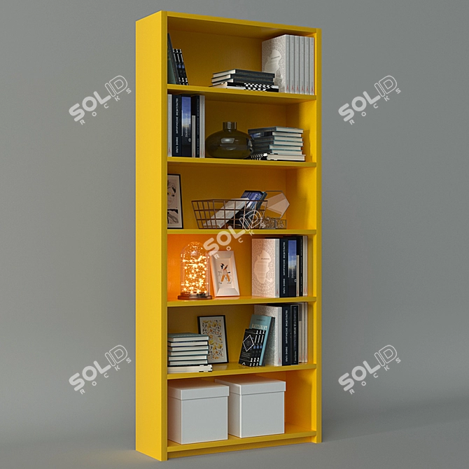 Modern and Versatile IKEA Billy 3D model image 1