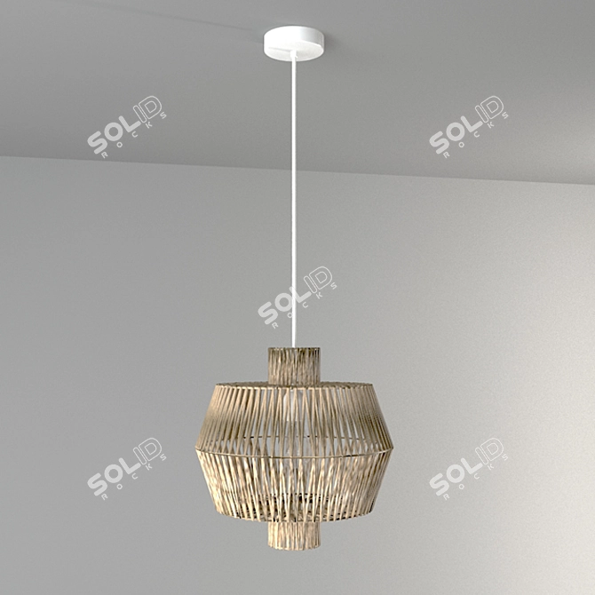 Boho Rope Pendant Light 3D model image 1