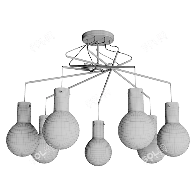 Elegant Odeon Light Chandelier 3D model image 2