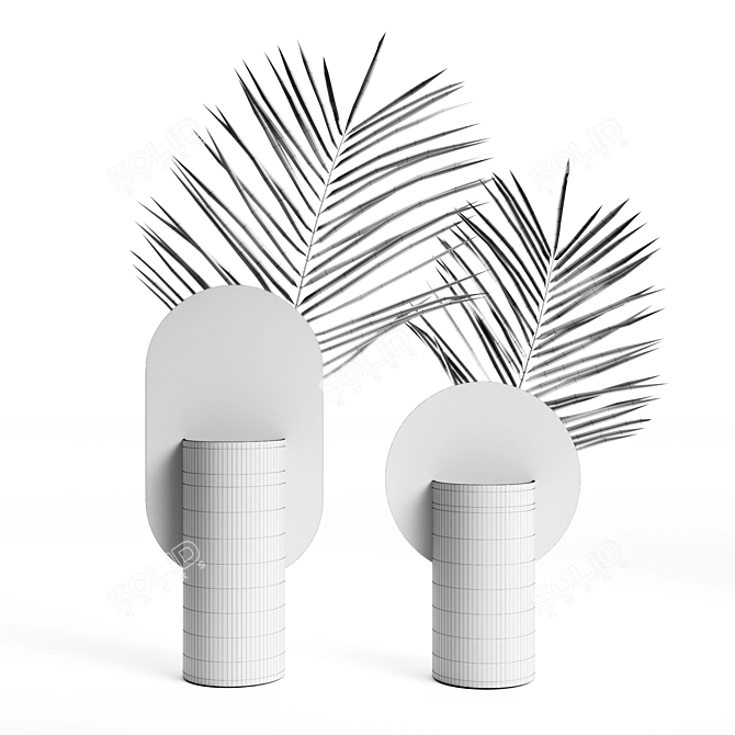 Geometric Art Vases: Genke and Malevich 3D model image 2