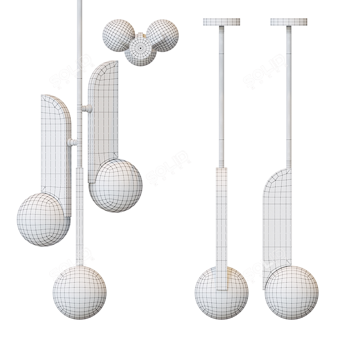 Neo Minimalist Designer Lamp 3D model image 3