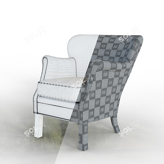 Luxurious Golden Chair: Elegant Design & Premium Quality 3D model image 3