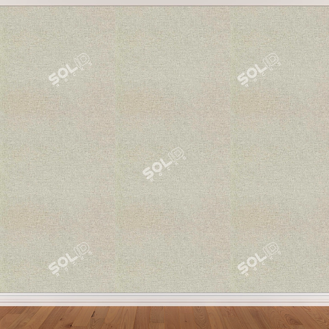 Seamless Tri-Color Wallpaper Set 3D model image 3