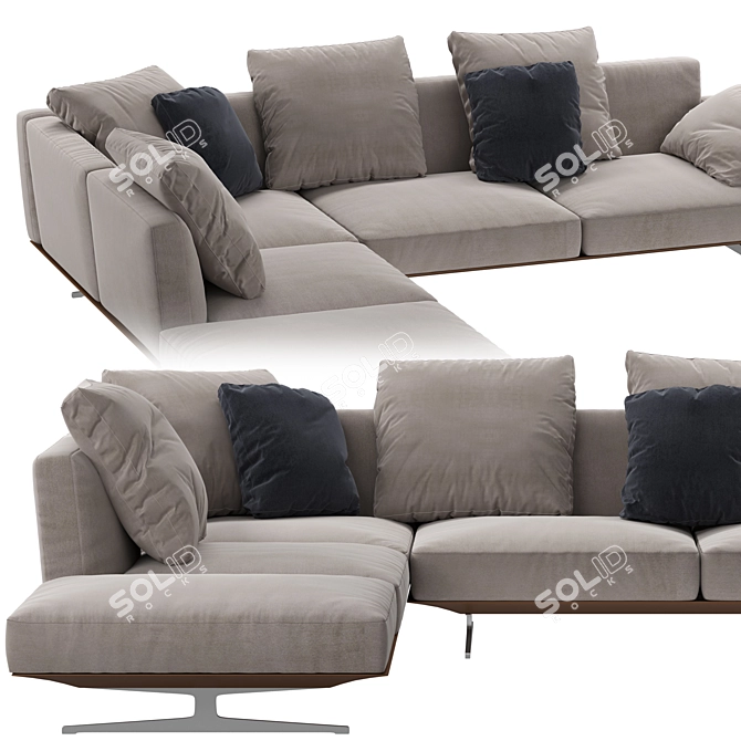 Dreamy Comfort: Flexform Soft Sofa 3D model image 2