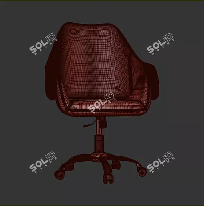 ErgoFlex Blood Task Chair 3D model image 3