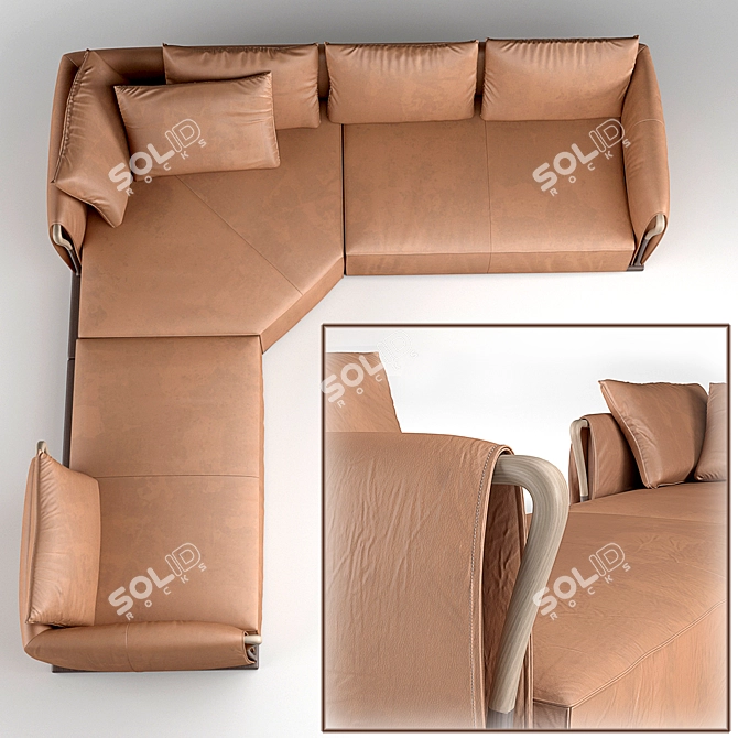 Aforisma Modular Sofa: Modern Comfort 3D model image 2