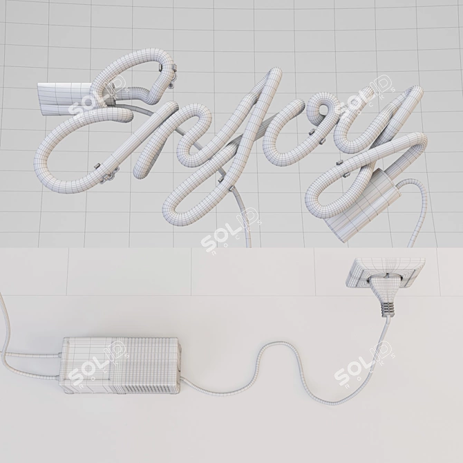 Neon Signboard 2 - All-in-One Signage Kit 3D model image 3