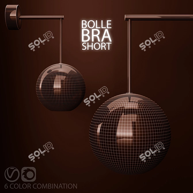 Giopato & Coombes Bolle Vertical Short Bra 3D model image 2